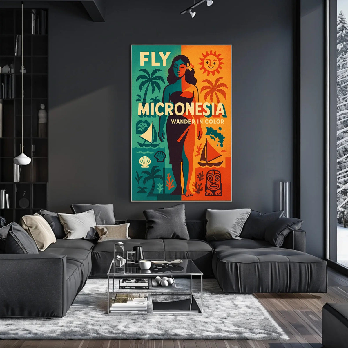 Fly Micronesia Wander in Color Poster