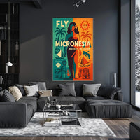 Fly Micronesia Wander in Color Poster
