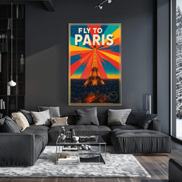 Fly to Paris Poster