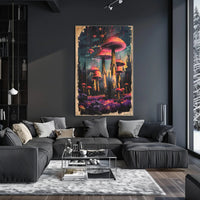 Enchanted Mushroom Forest Art Print Poster for Home Decor PosterGoat