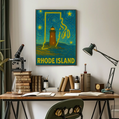 Rhode Island Starry Night Poster