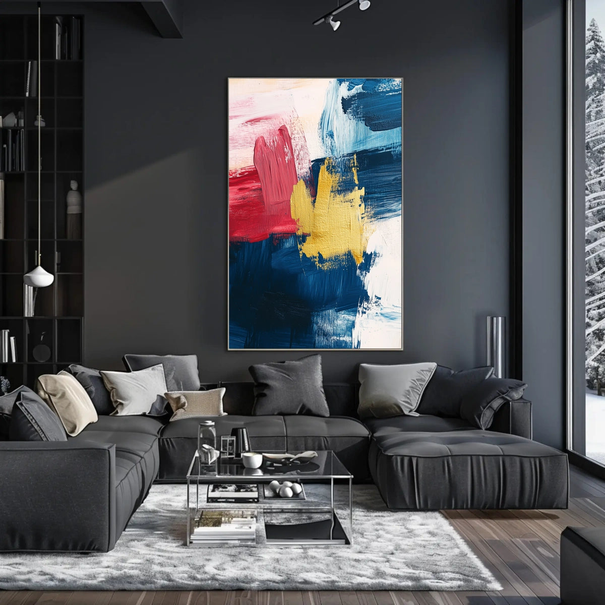 Modern Abstract Layered Color Field Composition Poster