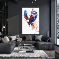 powerful bald eagle flying Poster