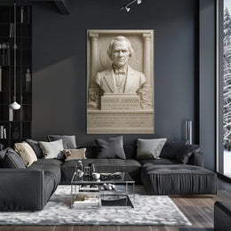 Andrew Johnson Bust Historical or Presidential Poster