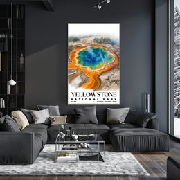 Yellowstone Watercolor Wall Art Poster