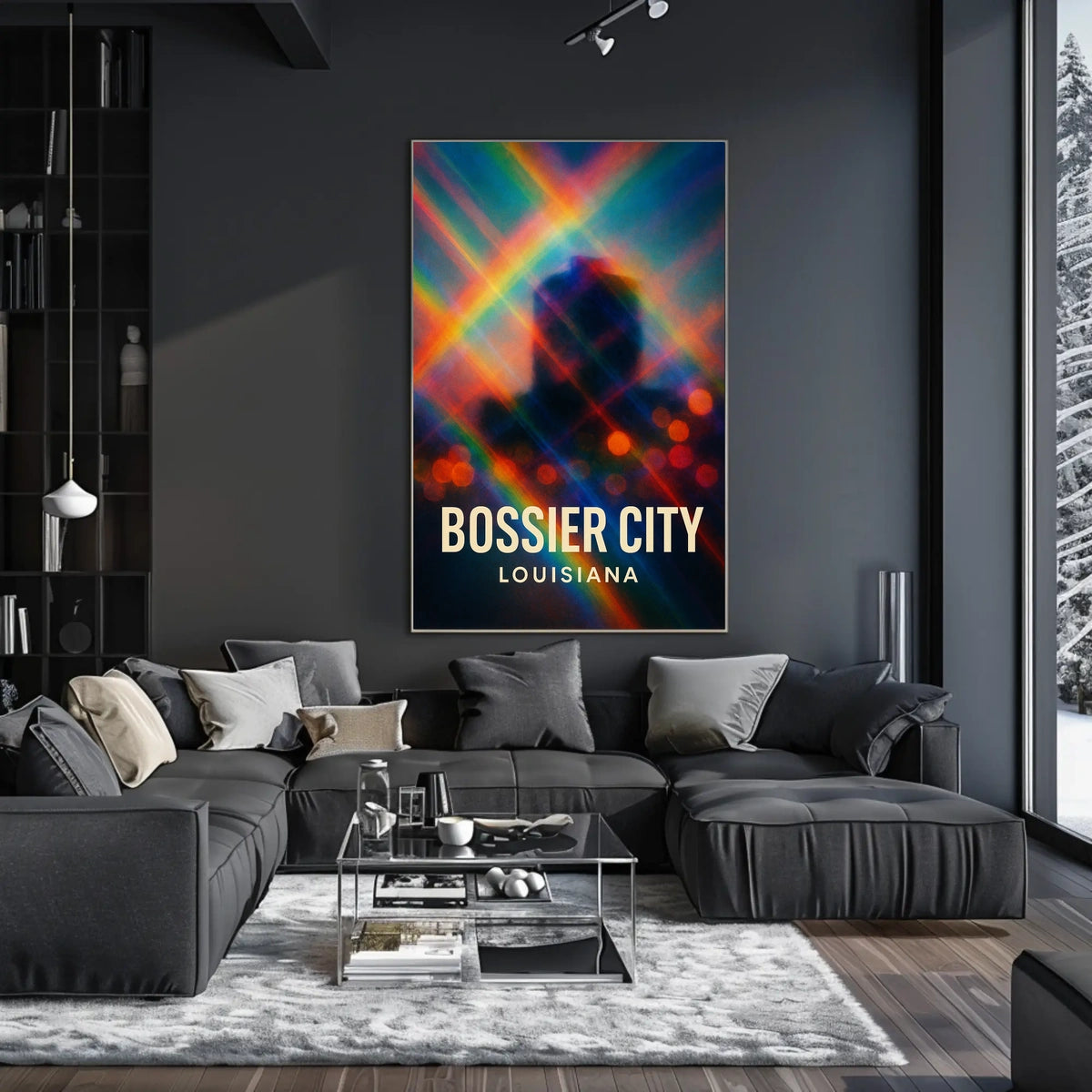 Bossier City Louisiana Scenic Minimalist Urban Life Poster