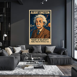 Einstein Relativity Inspiring Scenic Science Poster
