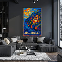 Amalfi Coast Poster 18x24 Coastal Wall Art Decor Print