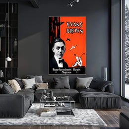 Evans Brown Vintage Art Deco Performer Poster