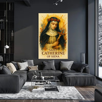 Saint Catherine of Siena In Heritage-Inspired Cultural Poster