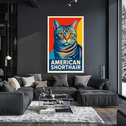 American Shorthair A Vibrant Tribute Poster