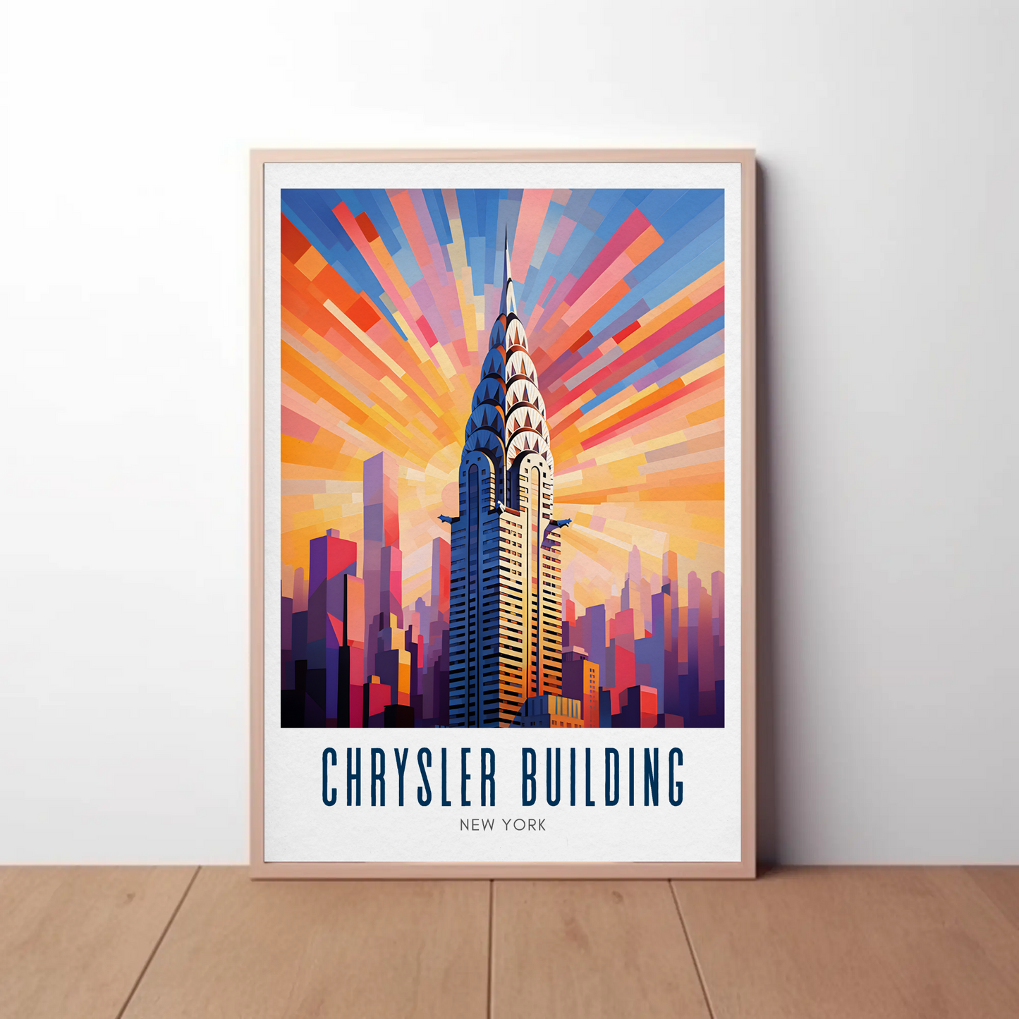 Chrysler Building New York Skyline Rays Poster