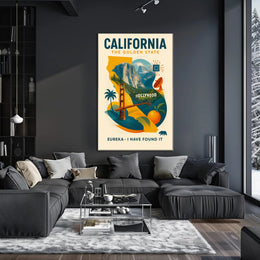 California Adventure: Vintage Travel Poster