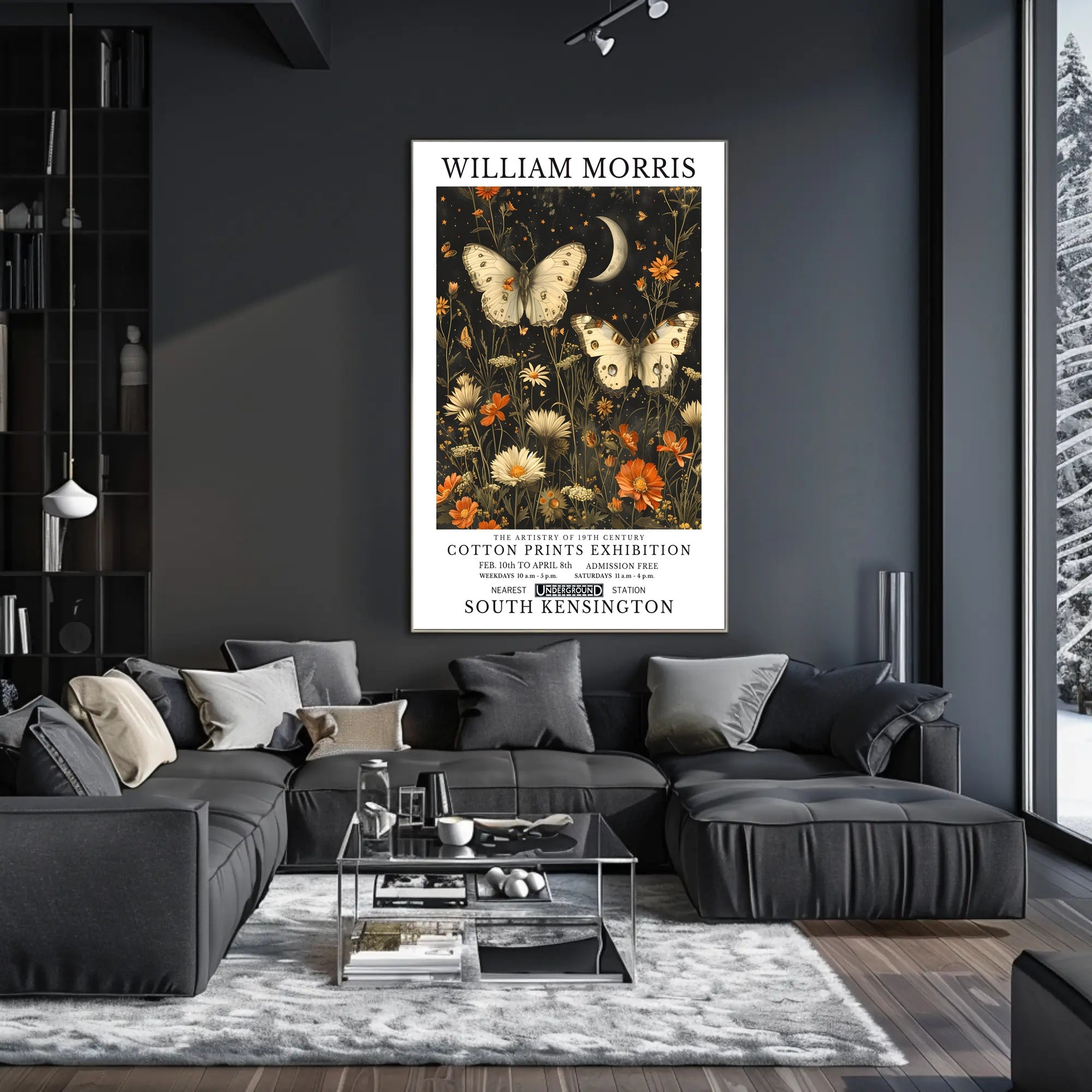 William Morris 19th Century Cotton Prints Poster