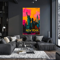 Statue of Liberty Pop Art Urban Cityscape Poster