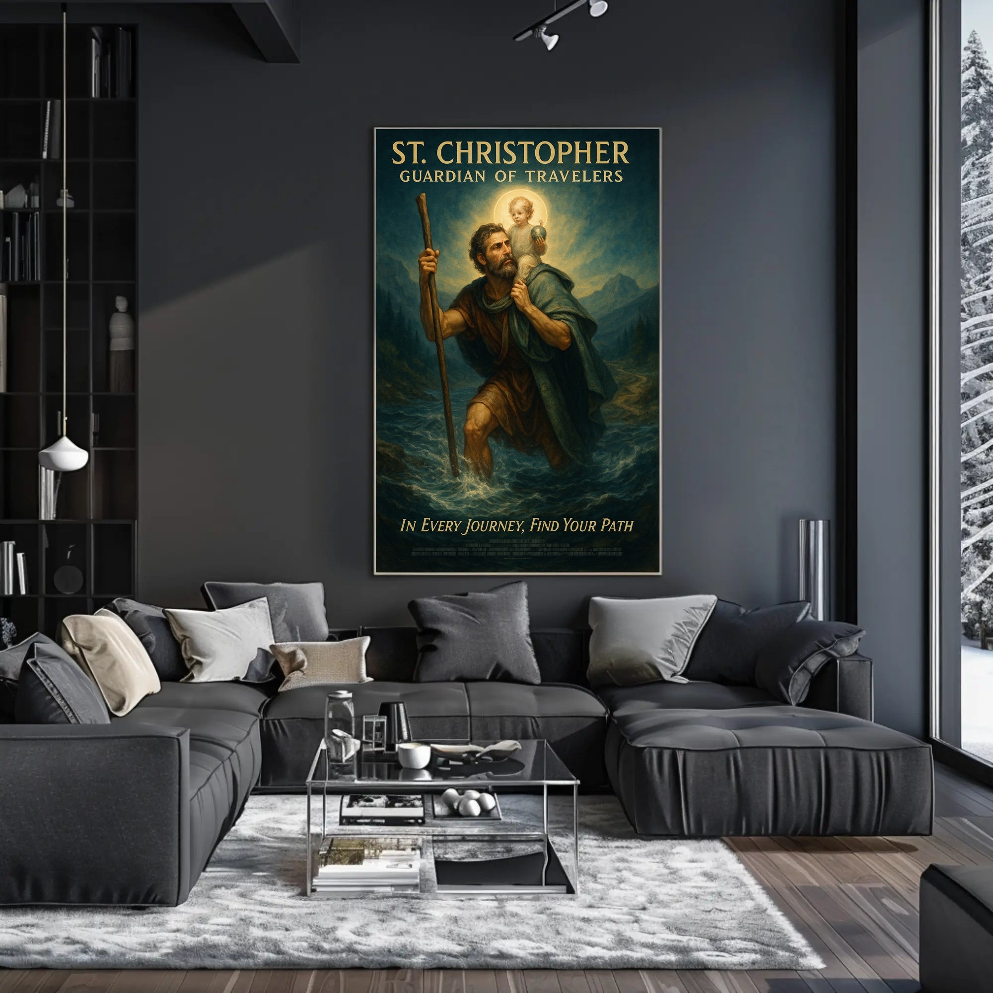 St. Christopher Guardian of Travelers Poster PosterGoat