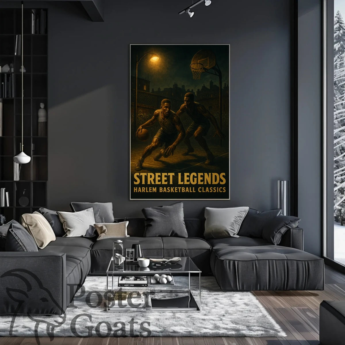Harlem Basketball Classics: Gritty Urban Sports Poster