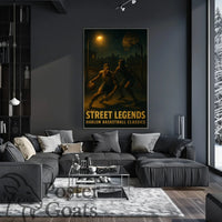Harlem Basketball Classics: Gritty Urban Sports Poster