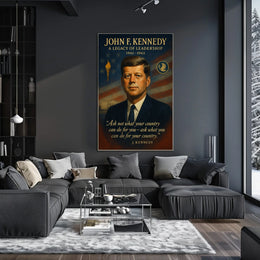 John F. Kennedy Patriotic Vintage Poster Art