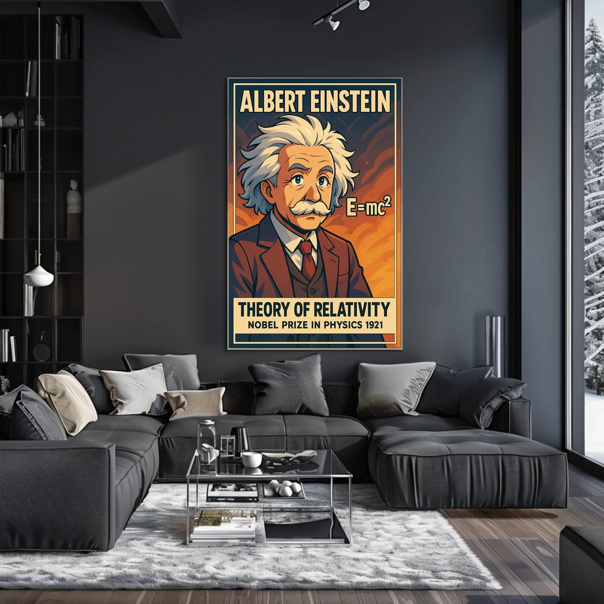 Albert Einstein Relativity Vintage Scholar Poster