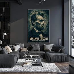 Abraham Lincoln 16th President of the United States Double Exposure Poster