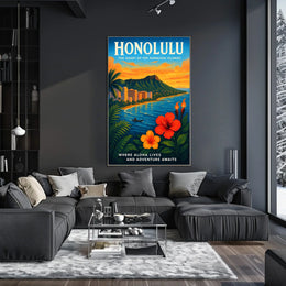 Honolulu The Heart of the Hawaiian Islands Poster