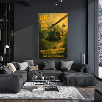 Vietnam War Era Bell UH-1 Iroquois Military Poster