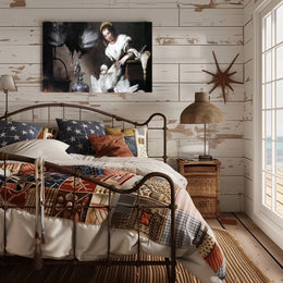 Classical Domestic Scene Baroque Realism Artistic Poster