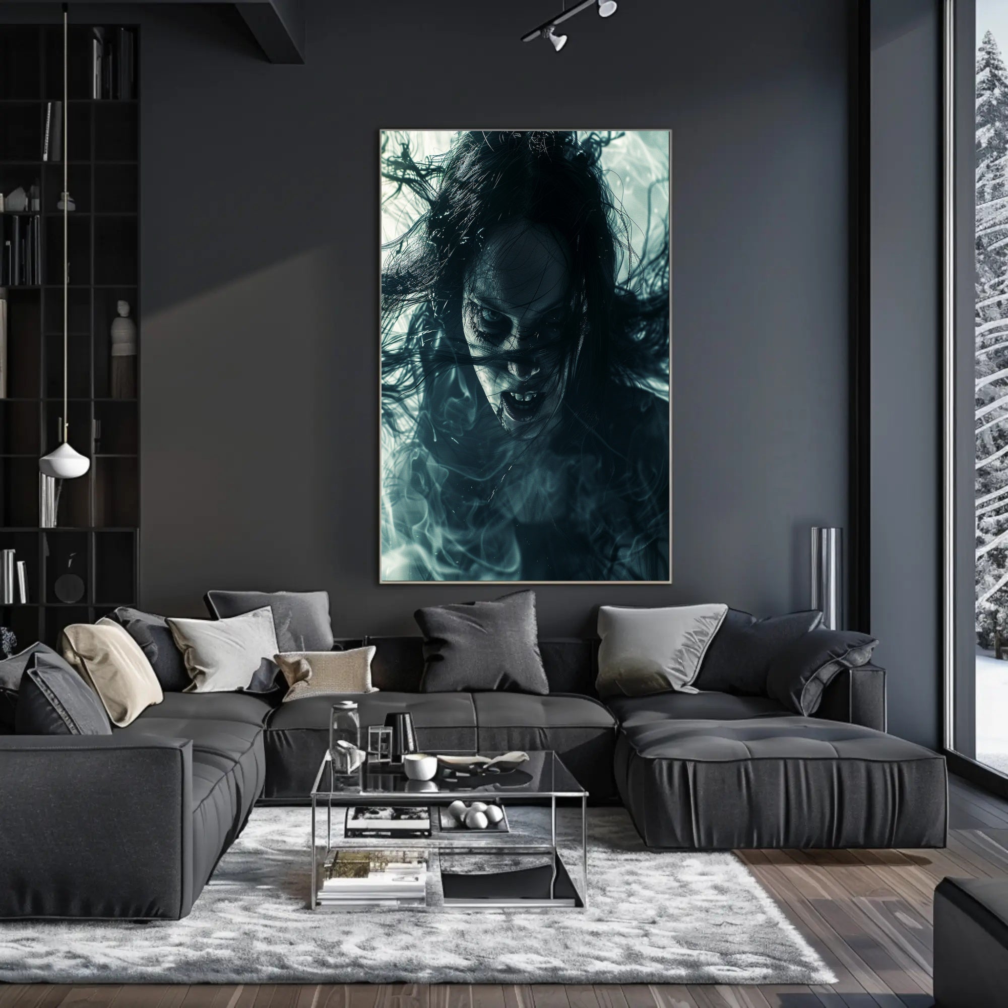 Haunting Visage Art Print Poster for Home Decor and Wall Art PosterGoat