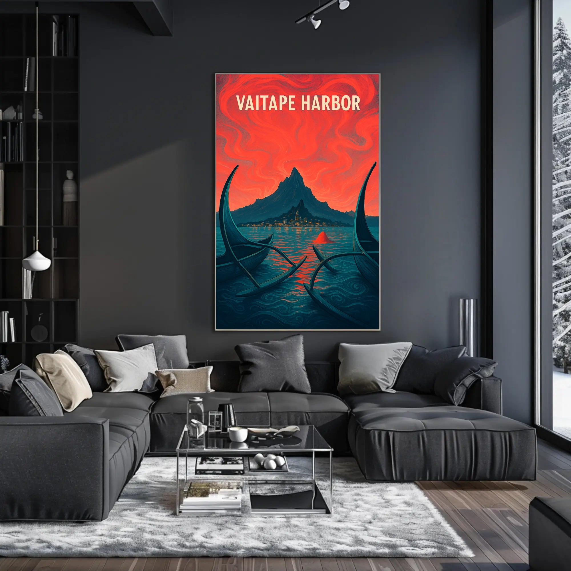 Vaitape Harbor: Serene Tropical Escape Travel Poster PosterGoat