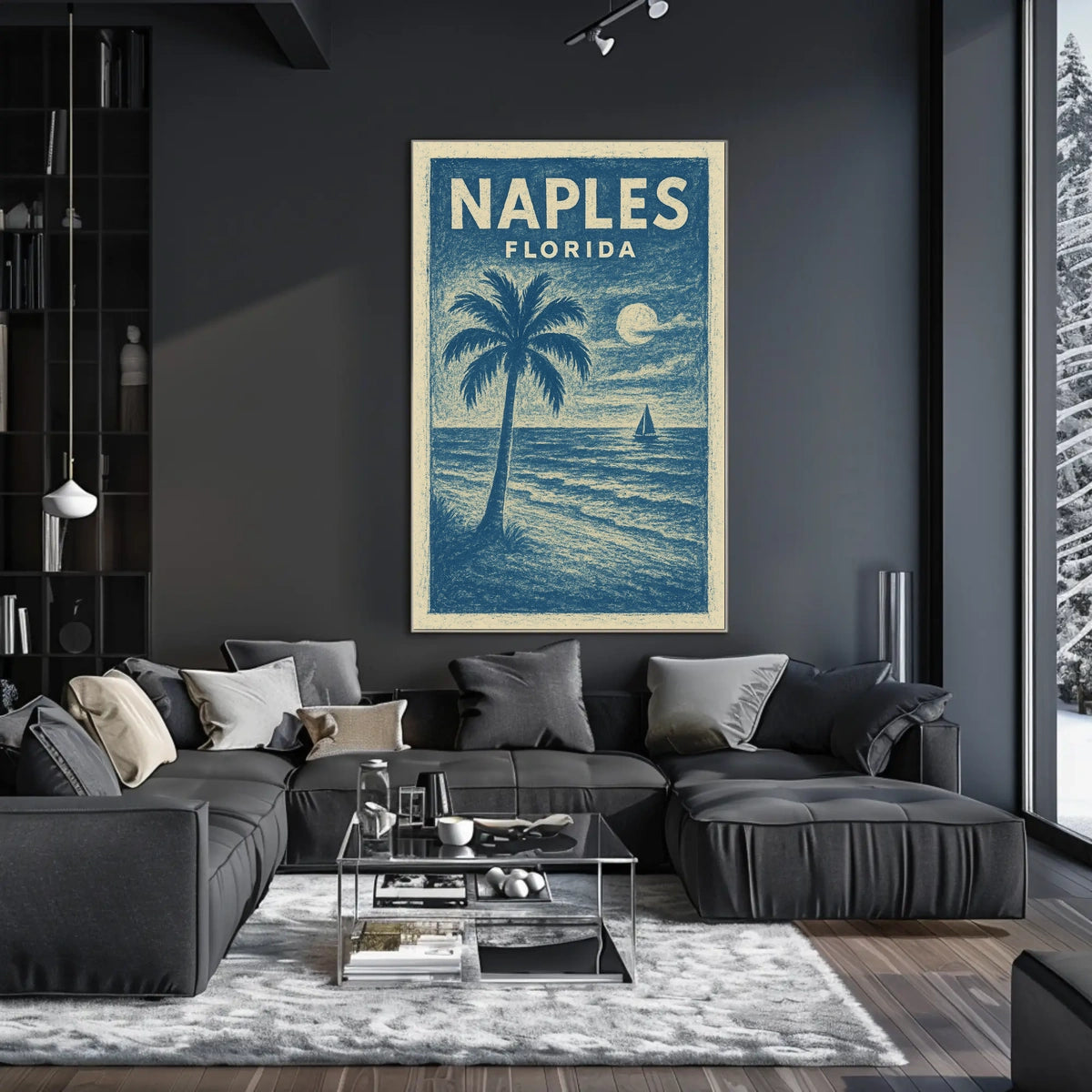 Naples Florida Coastal Serenity Poster Wall Art Decor