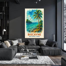 Biscayne National Park Tropical Paradise Watercolor Poster