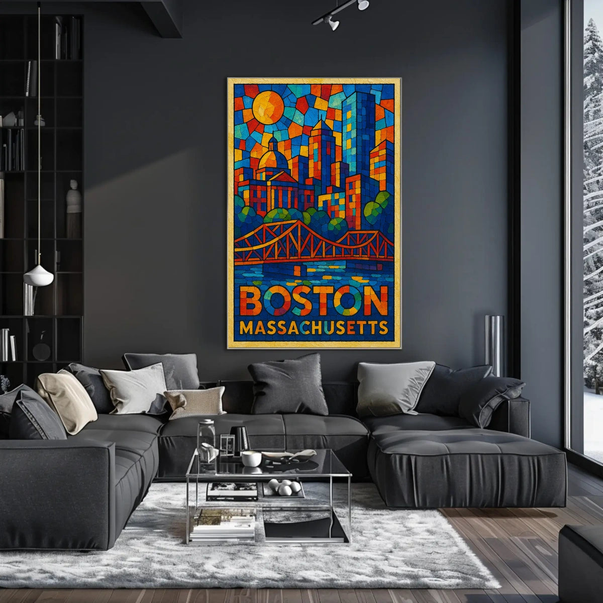 Boston in Vibrant Colors Poster