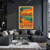 San Diego Surfing Paradise Poster
