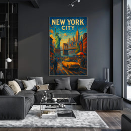 New York City Iconic Landmarks Poster