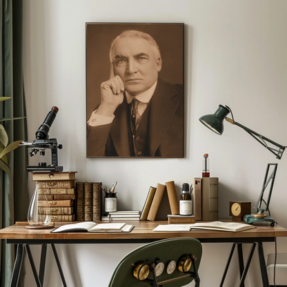 Warren Harding 29th President Sepia Photo