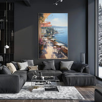 Seaside Terrace Escape Poster