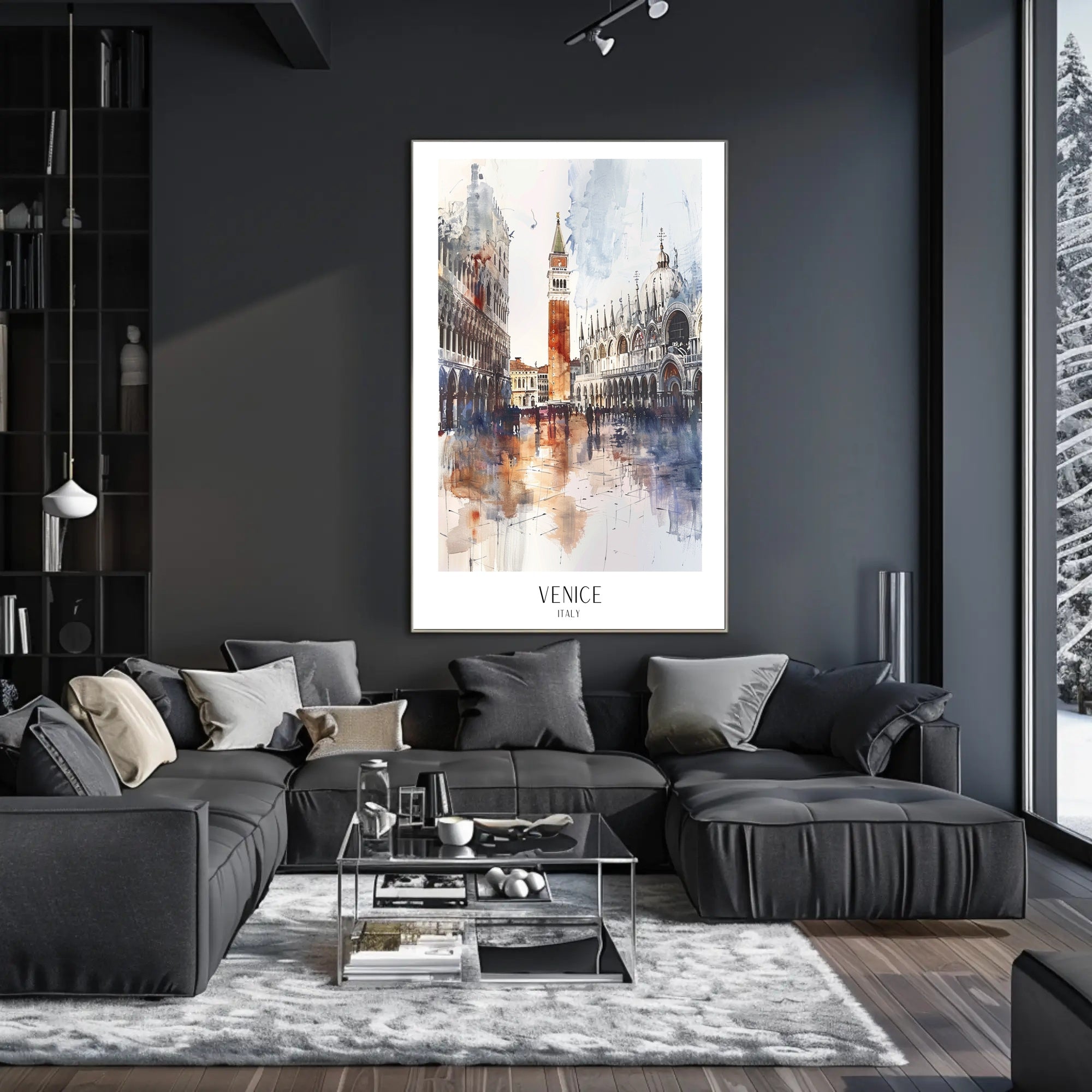 VENICE ARCHITECTURE IMPRESSIONISTIC CITYSCAPE TRAVEL POSTER PosterGoat