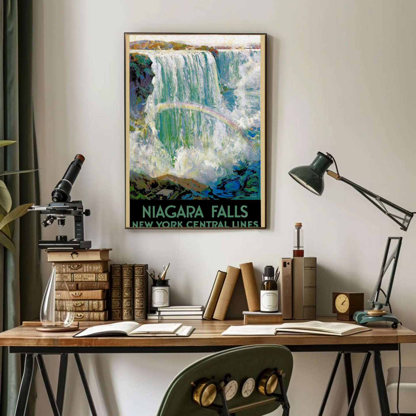 Niagara Falls New York Central Lines Vintage Poster