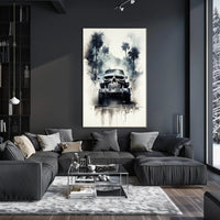 Skull Cruiser In The Mist Poster