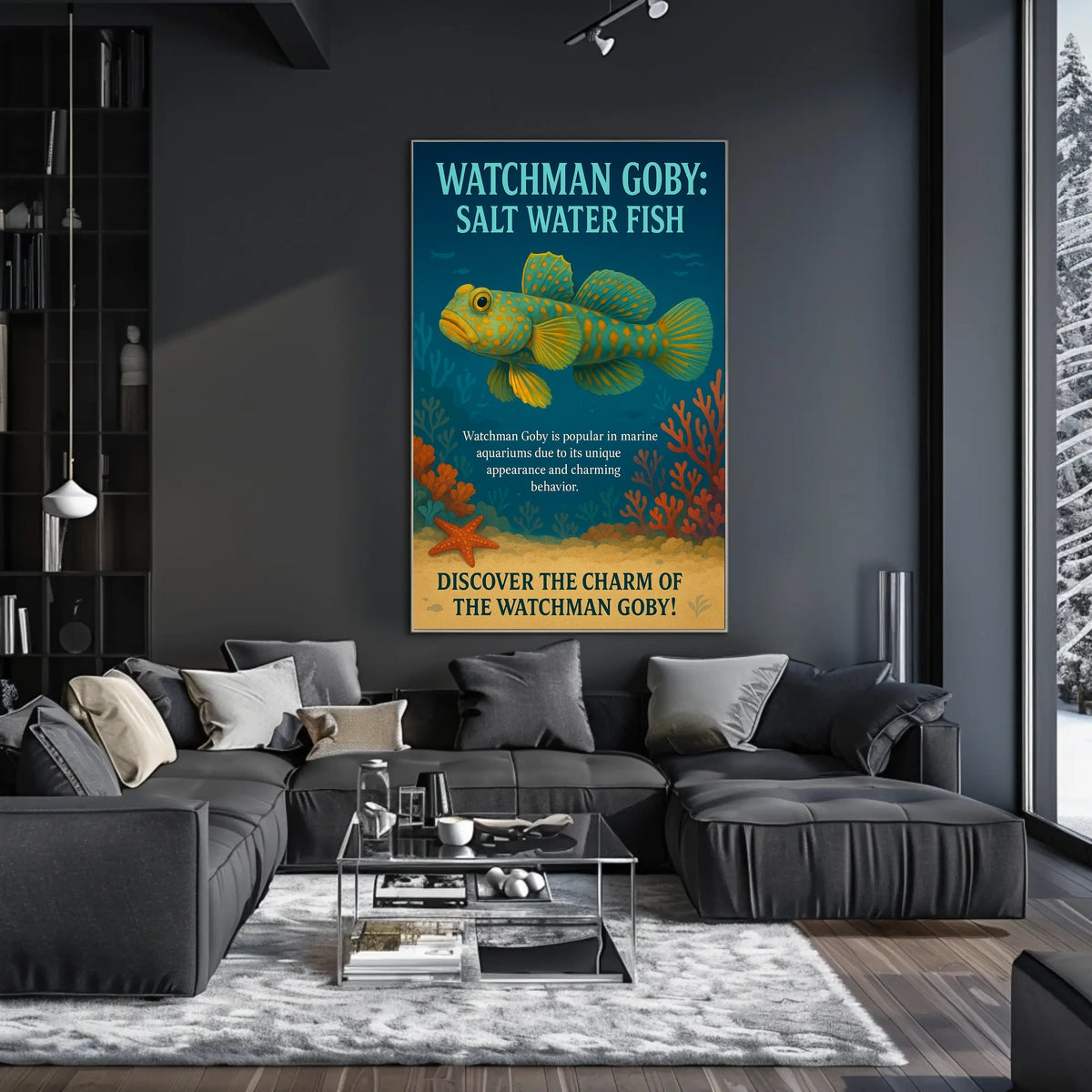 Watchman Goby Salt Water Fish Poster