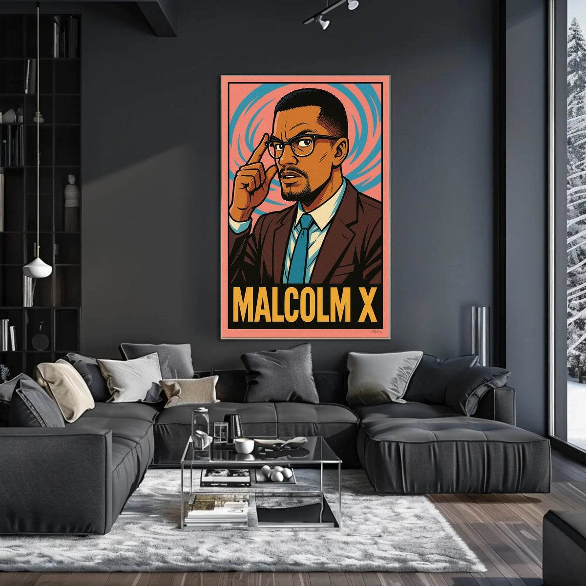 Malcolm X Iconic Leader Poster