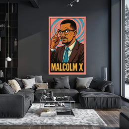 Malcolm X Iconic Leader Poster