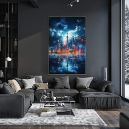 Reflections Of A Modern Skyline Modern Poster