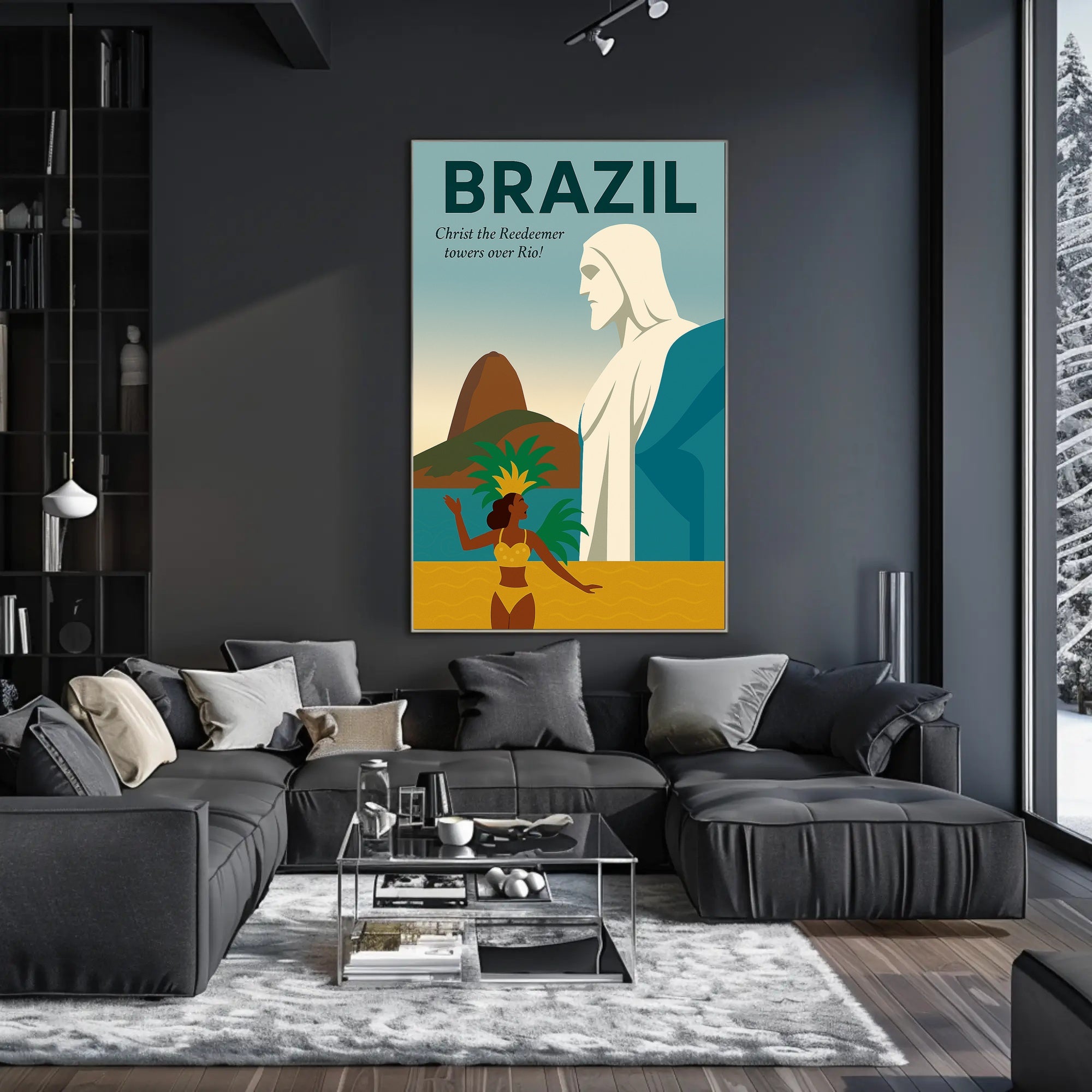 Christ the Redeemer Over Rio Poster PosterGoat