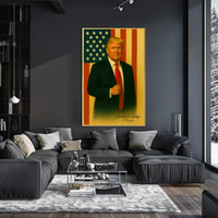Donald Trump Guiding Light Nation Patriotism Leadership American Pride Cinematic Poster