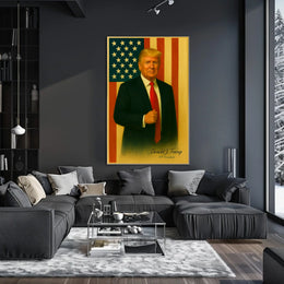 Donald Trump Guiding Light Nation Patriotism Leadership American Pride Cinematic Poster
