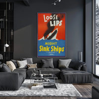 Loose Lips Might Sink Ships Poster PosterGoat