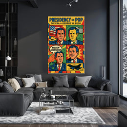 George W. Bush Presidency in Pop Poster PosterGoat