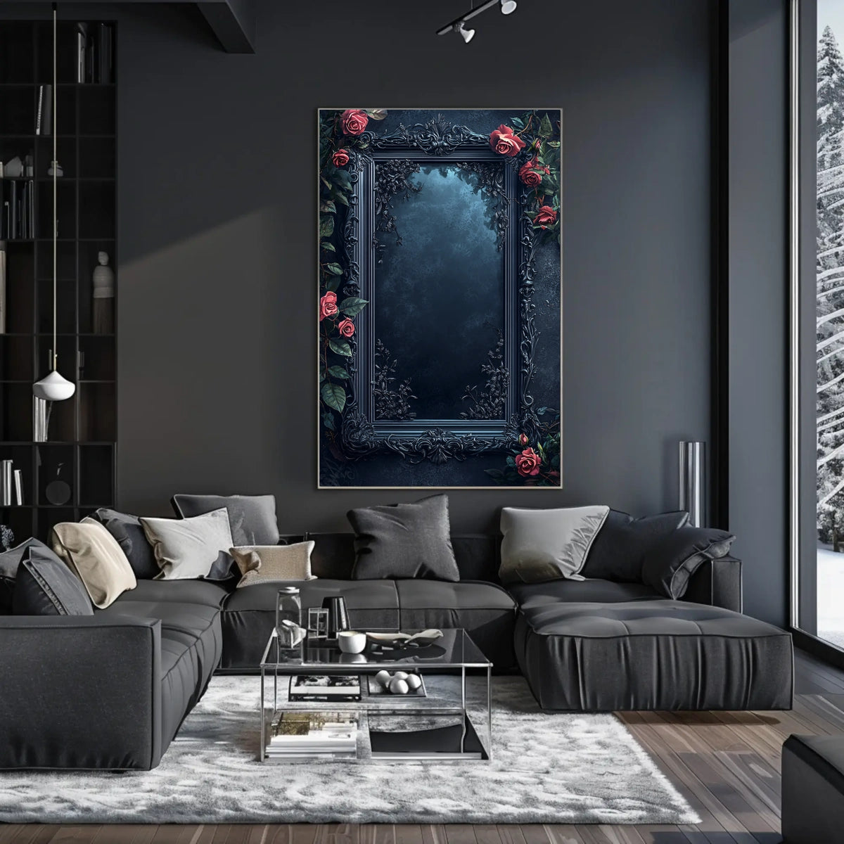Ornate Gothic Mirror Art Design - Abstract, Artistic Poster